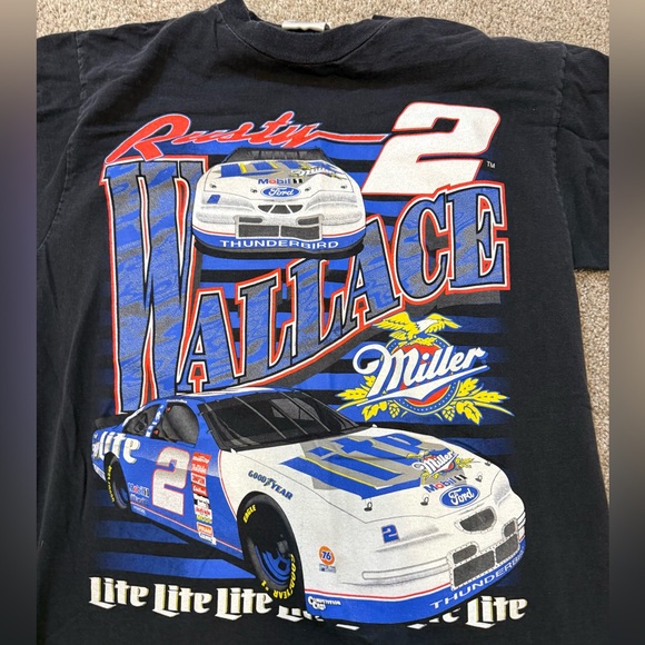 Vintage Rusty Wallace‎ Miller Racing NASCAR Shirt Large - Picture 2 of 7